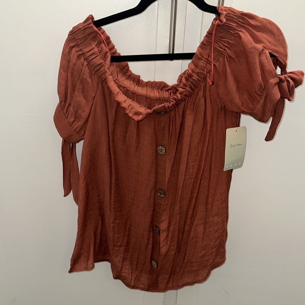 Rayon off shoulder top